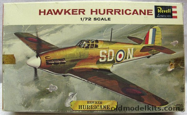 Revell 1/72 Hawker Hurricane, H616-50 plastic model kit